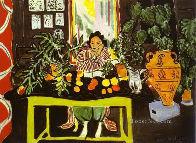Interior con jarrón etrusco fauvismo abstracto Henri Matisse Pintura al óleo